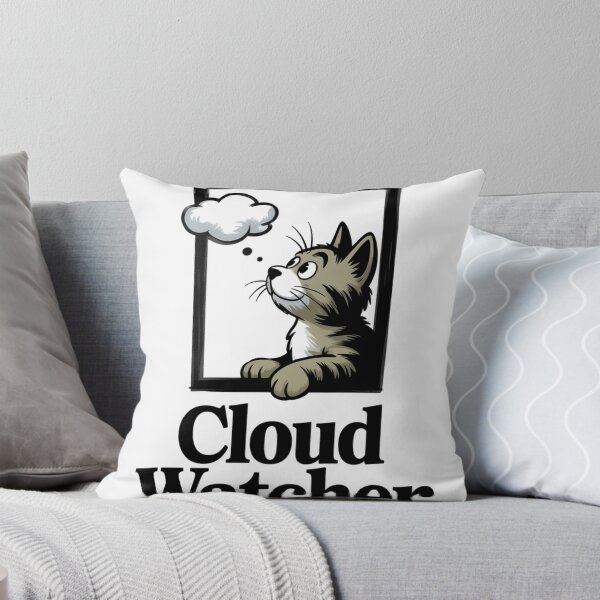 Item preview, Cat Cloud Watcher Philosophical designed and sold by JebliDesign.