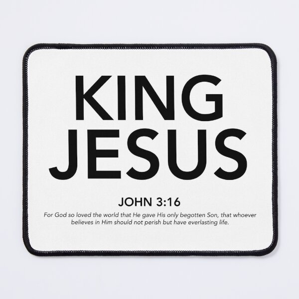 Item preview, English - King Jesus John 3:16 Black Text designed and sold by Believe-Jesus.