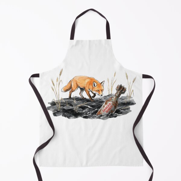 Item preview, Danger Mined - Cautious Fox in Field Illustration designed and sold by SoulPT.