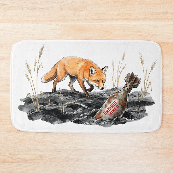 Item preview, Danger Mined - Cautious Fox in Field Illustration designed and sold by SoulPT.