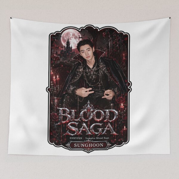 Artikelvorschau, Blood Saga Sunghoon ENHYPEN Dark Royalty Tour Grafik entworfen und verkauft von Valeree Store.