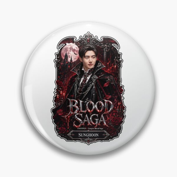 Item preview, Sunghoon ENHYPEN Blood Saga Crimson Vampire Fanmade Art Print designed and sold by Valeree Store.
