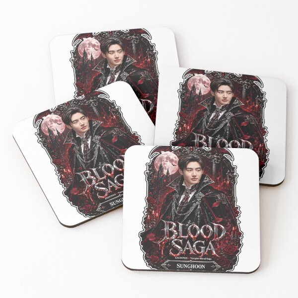 Item preview, Sunghoon ENHYPEN Blood Saga Crimson Vampire Fanmade Art Print designed and sold by Valeree Store.