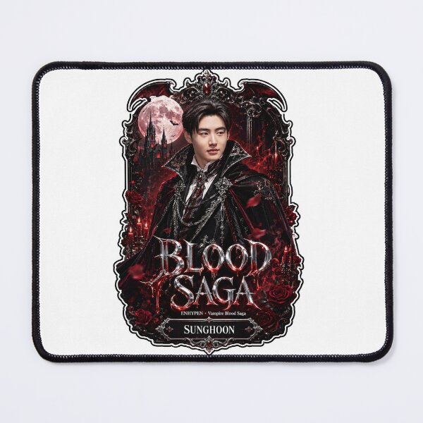 Item preview, Sunghoon ENHYPEN Blood Saga Crimson Vampire Fanmade Art Print designed and sold by Valeree Store.