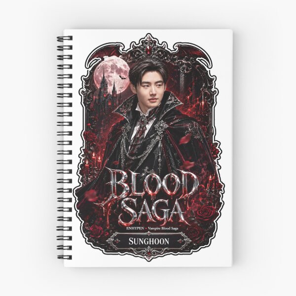 Item preview, Sunghoon ENHYPEN Blood Saga Crimson Vampire Fanmade Art Print designed and sold by Valeree Store.