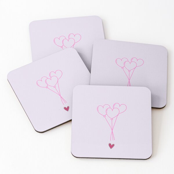 Item preview, Minimalistic Pink Heart Balloons designed and sold by ArtbyAfroditi.