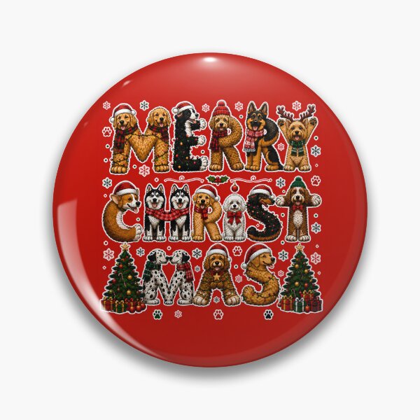 Item preview, Merry Christmas Dogs Letter Art Holiday Design designed and sold by OMdesign10.