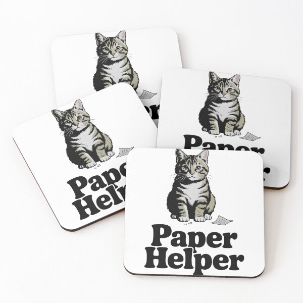 Item preview, Cat Paper Helper Innocent designed and sold by JebliDesign.