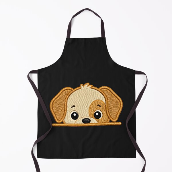 Item preview, Cute Baby Puppy Peek Embroidery Illustration designed and sold by ColorSplash123.