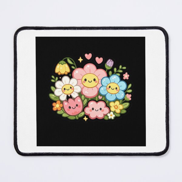 Item preview, Kawaii Happy Flower Smiley Bouquet designed and sold by ThilankaDesign.