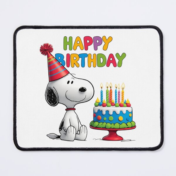 Item preview, Happy Birthday Adorable Cute Snoopy With Birthday Cake designed and sold by PlasticandyShop.