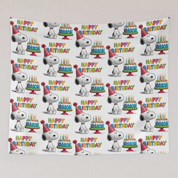 Item preview, Happy Birthday  Adorable Cute Snoopy  With Birthday Cake designed and sold by PlasticandyShop.