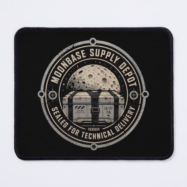 Item preview, Moonbase Supply Depot Cargo Stamp designed and sold by agearb.