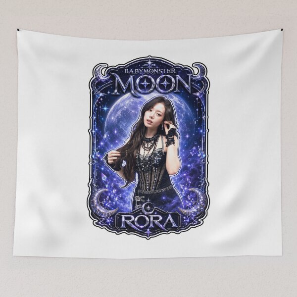 Item preview, Velvet Night Rora BABYMONSTER Blue Gothic Fanmade Poster designed and sold by Valereekmerch.