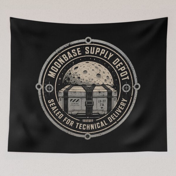Item preview, Moonbase Supply Depot Cargo Stamp designed and sold by agearb.