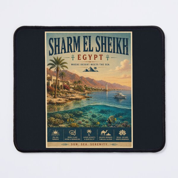 Item preview, Vintage Egypt - Sharm El Sheikh - Poster designed and sold by GoodOldVintage.