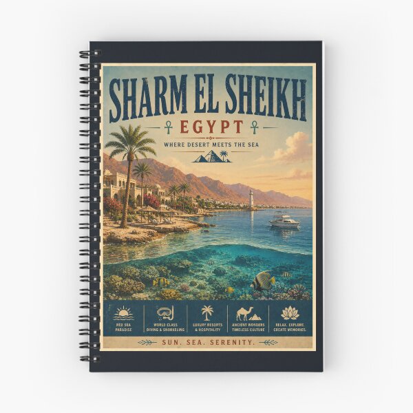 Item preview, Vintage Egypt - Sharm El Sheikh - Poster designed and sold by GoodOldVintage.