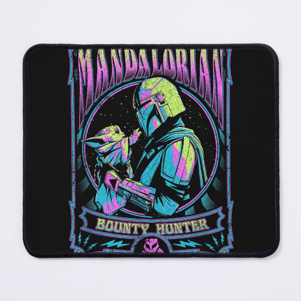 Item preview, The Manda.lorian Mando & Grogu Neon Poster Square designed and sold by AndrewMiddleton.
