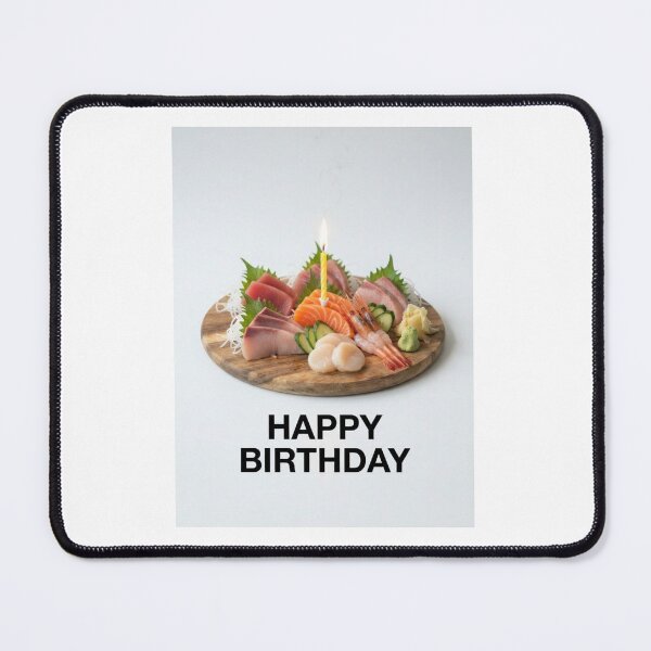 Item preview, Sashimi birthday cake funny prank meme gift weird designed and sold by CheeseBlueprint.