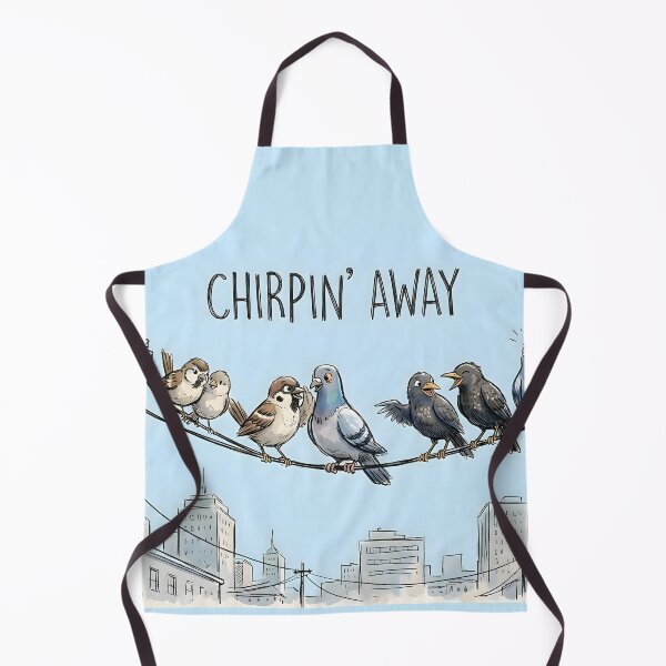 Item preview, Chirpin' Away City Birds on a Wire designed and sold by SillyPawsStudio.