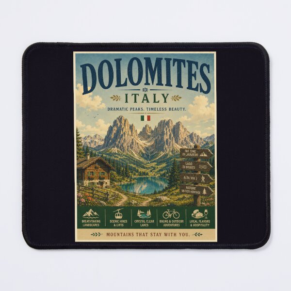 Item preview, Vintage Dolomites - Italy Poster designed and sold by GoodOldVintage.