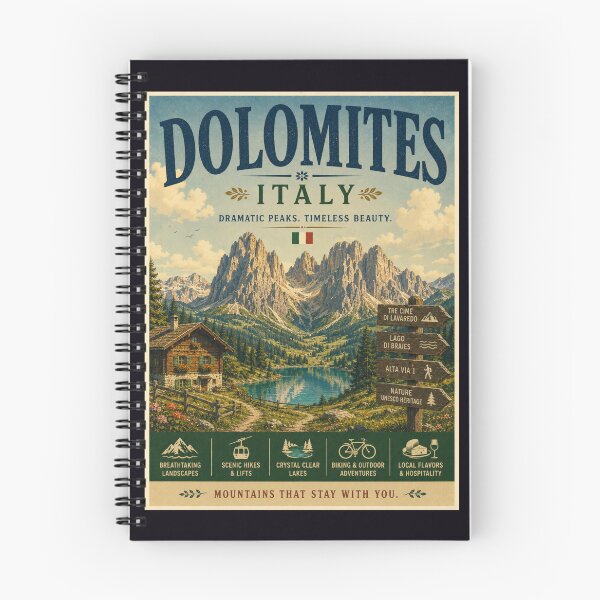 Item preview, Vintage Dolomites - Italy Poster designed and sold by GoodOldVintage.