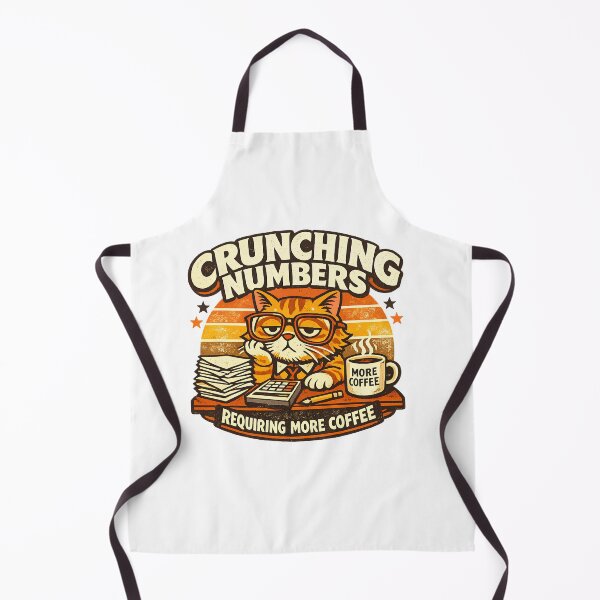 Item preview, Funny Accountant Cat – Crunching Numbers & Coffee Retro Accounting Design designed and sold by Best and Cool.
