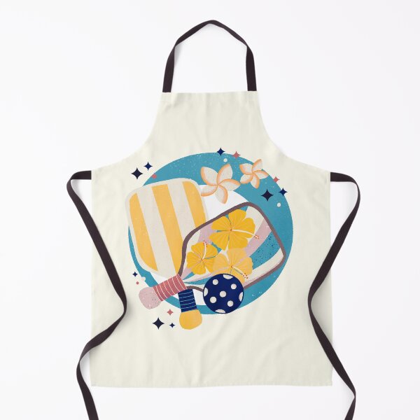 Item preview, Blue and Yellow Tropical Pickleball Badge designed and sold by Home Cyn Home.
