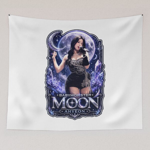 Item preview, Fanmade Ahyeon BABYMONSTER Gothic Sapphire Moon Merch designed and sold by Valereekmerch.