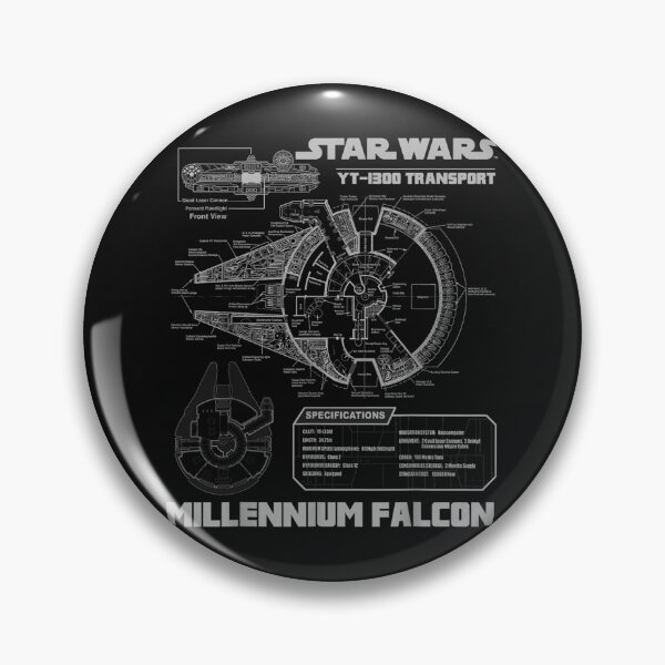 Item preview, Millennium Falcon Grey Schematics Graphic designed and sold by AndrewMiddleton.