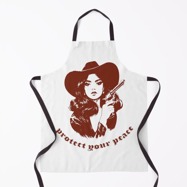 Item preview, “Protect Your Peace” Cowgirl Diva Vintage Style Illustration in Deep Rust designed and sold by ✨nightvrld.