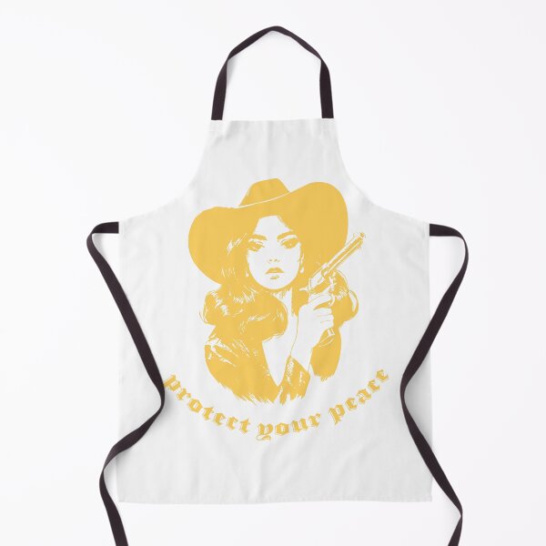 Item preview, “Protect Your Peace” Cowgirl Diva Vintage Style Illustration in Golden Yellow designed and sold by ✨nightvrld.