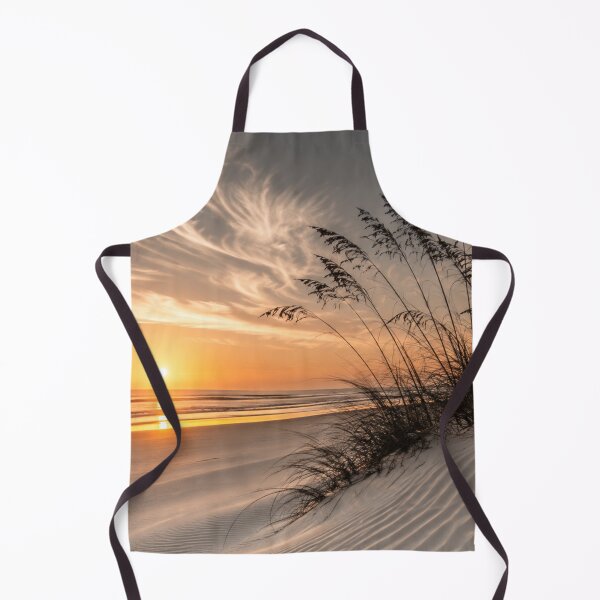 Item preview, Golden Beach Sunrise with Sand Dunes and Sea Oats Coastal Landscape designed and sold by Wild Bloom Paws.