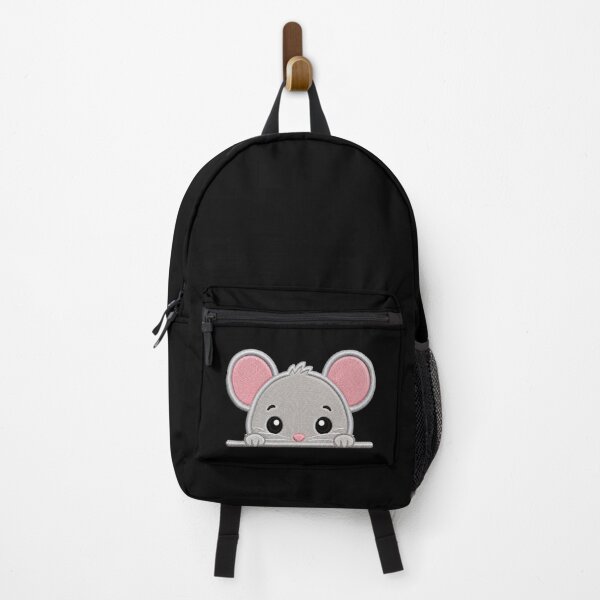 Item preview, Cute Baby Mouse Peek Embroidery Illustration designed and sold by ColorSplash123.