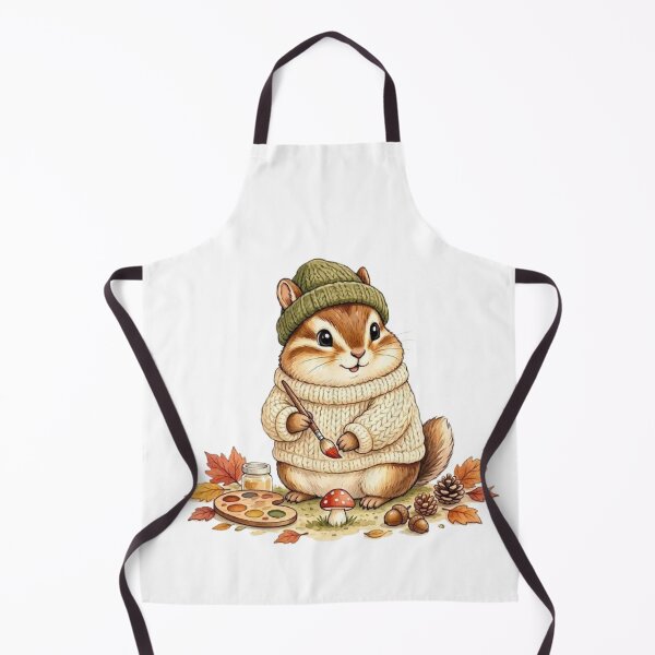 Item preview, Cozy Woodland Chipmunk Painting Mushrooms | Cute Autumn Animal Sticker designed and sold by vigzhifushions.