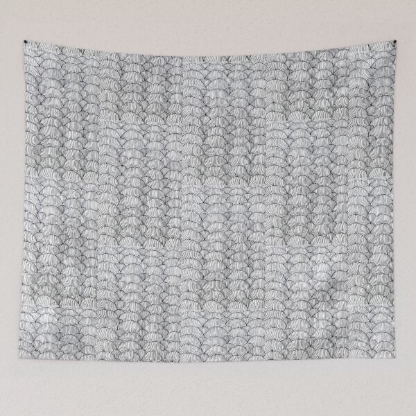 Item preview, Optical Fan Pattern - Freehand Black Ink Art designed and sold by BlackNordicLines.