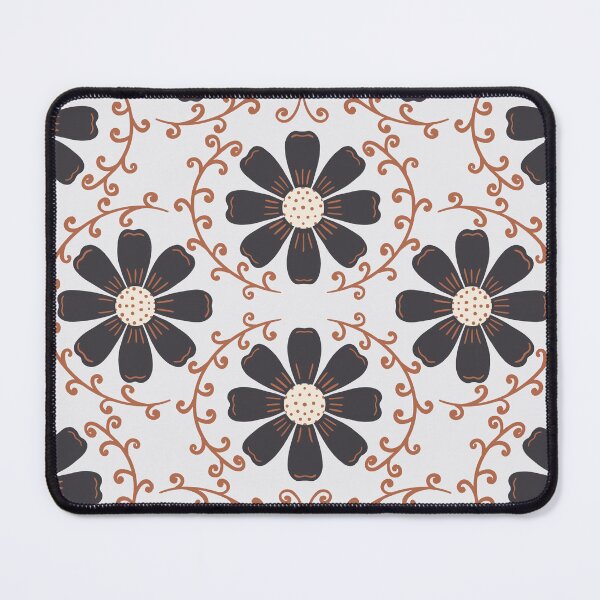 Item preview, Daisy Vine - Charcoal and Terracotta on Off-White designed and sold by artistmaria.