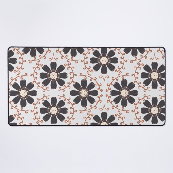 Item preview, Daisy Vine - Charcoal and Terracotta on Off-White designed and sold by artistmaria.