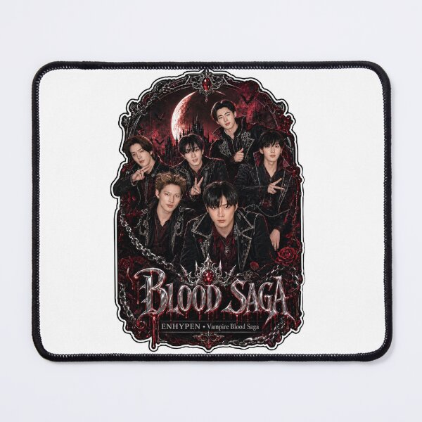 Item preview, Fanmade ENHYPEN Blood Saga World Tour Crimson Moon Poster Design designed and sold by Valeree Store.