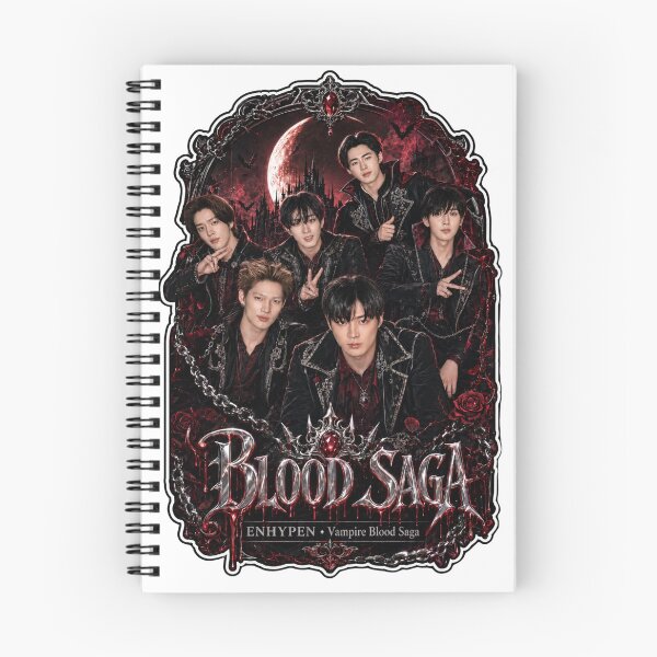 Item preview, Fanmade ENHYPEN Blood Saga World Tour Crimson Moon Poster Design designed and sold by Valeree Store.