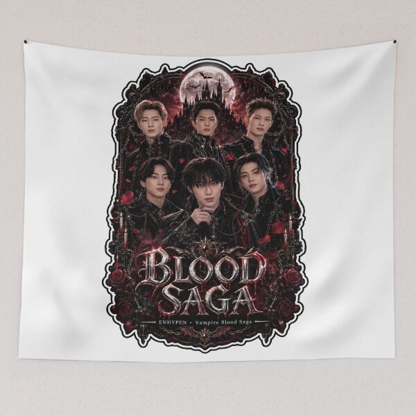 Item preview, ENHYPEN Full Group Blood Saga World Tour Vampire Coven Fan Art designed and sold by Valeree Store.