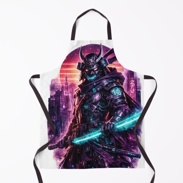 Item preview, Cyberpunk Samurai Neon Streetwear Graphic designed and sold by CodePaws Creations.