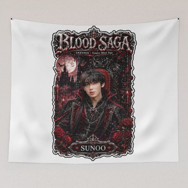 Artikelvorschau, Blood Saga Sunoo ENHYPEN Midnight Vampire Tour Fan Art entworfen und verkauft von Valeree Store.