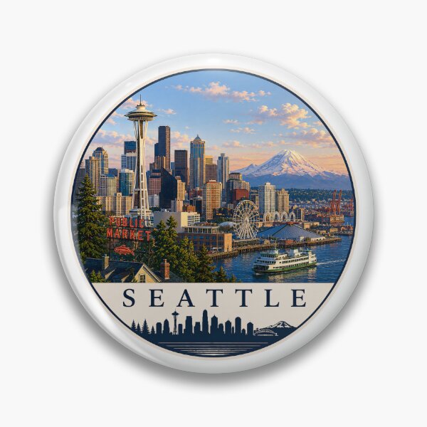 Item preview, Seattle Skyline Pacific Northwest Travel Sticker designed and sold by Beyond Destinations.
