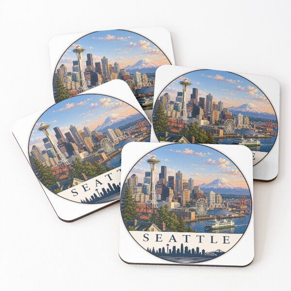 Item preview, Seattle Skyline Pacific Northwest Travel Sticker designed and sold by Beyond Destinations.