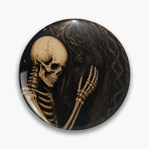 Item preview, Skeleton and Horse Mama Vintage Illustration Halloween designed and sold by rafaeltto.