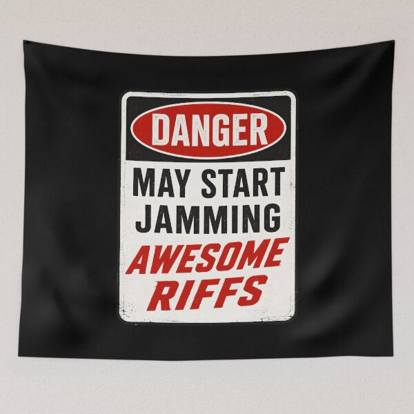 Item preview, Danger May Start Jamming Awesome Riffs designed and sold by wansilastomi.