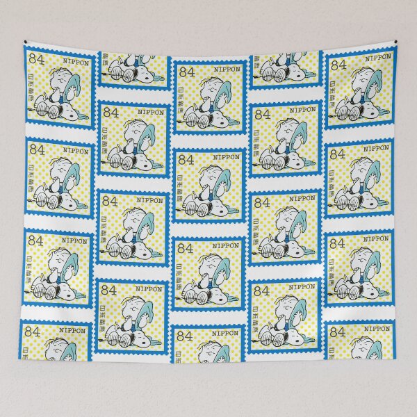 Item preview, Snoopy And Linus From The Beloved Peanuts Comic Strip. It Is A Japanese Postage Stamp With A Face Value Of 84 Japanese Yen designed and sold by PlasticandyShop.