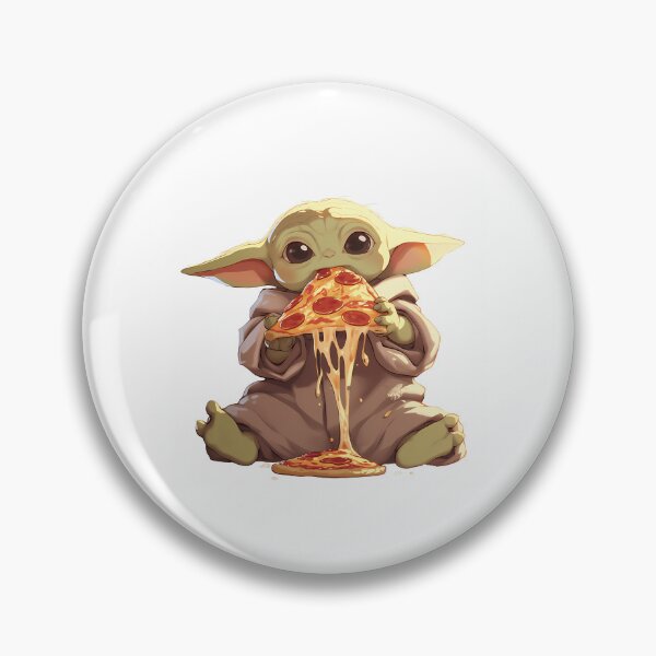Item preview, Pizza Time With Grogu  The Cutest Slice In The Galaxy Sticker designed and sold by demiwither.