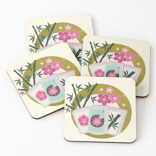 Item preview, Mahjong Garden - retro bubble badge designed and sold by Home Cyn Home.